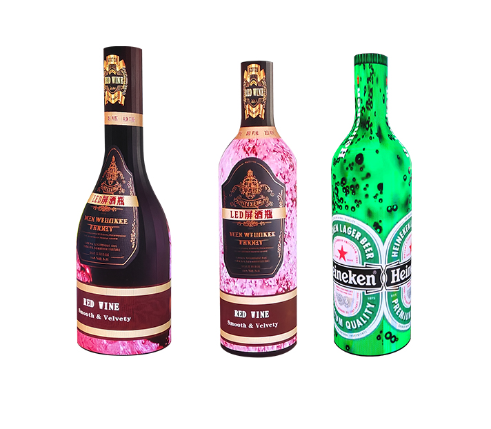 Wine bottle LED display